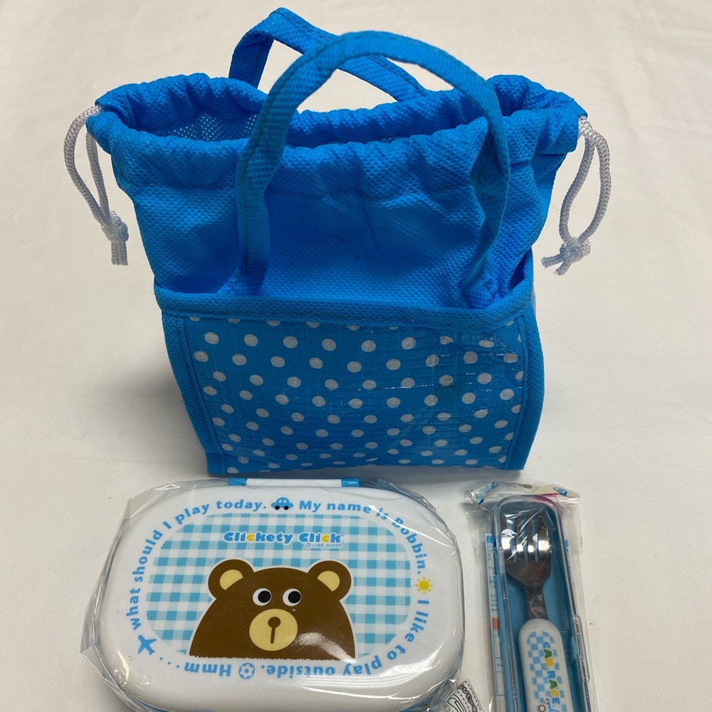 Bento bag with bento box and fork